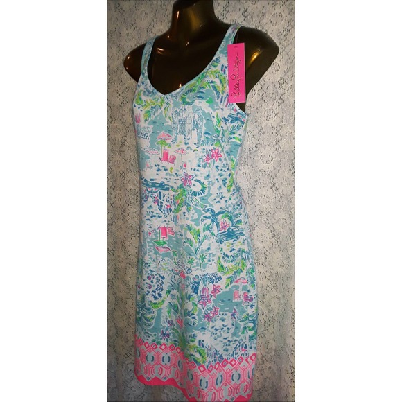 NWT Sz S Lilly Pulitzer ADRIANNA Bold Tropical Print Shift Dress - Picture 2 of 10